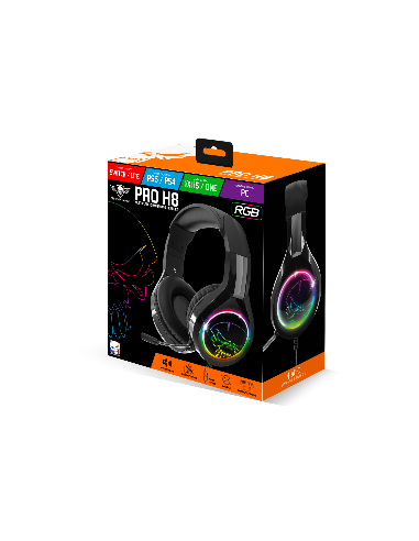 SPIRIT OF GAMER – PRO-H8 – Casque Audio Gaming LED RGB - Microphone  Flexible – Simili Cuir - PC / PS4 / XBOX ONE / Switch - Cdiscount  Informatique