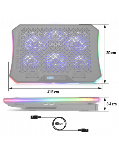 Spirit of Gamer Airblade 1200 RGB - Ventilateur PC portable - Garantie 3  ans LDLC