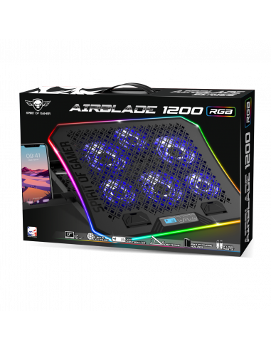 Spirit of Gamer Airblade 1200 RGB - Base refrigeradora portátil - LDLC