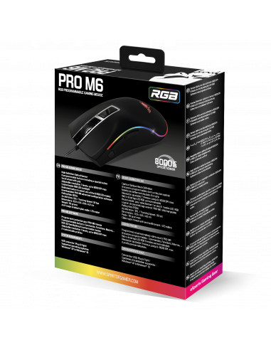 Rato Gaming SPIRIT OF GAMER Pro M6 (4800 dpi - Preto)