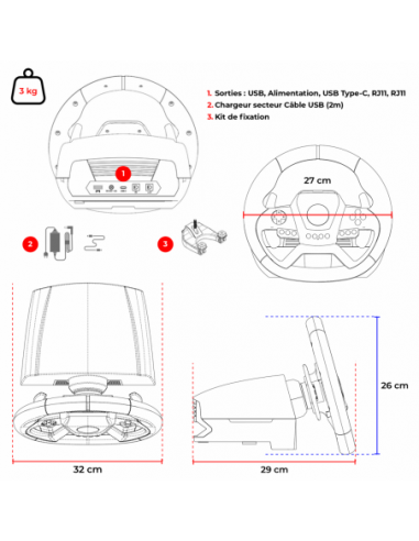 RACE WHEEL FORCE 1080RS