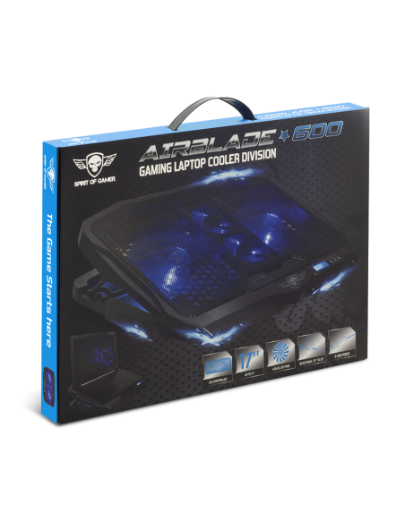 AABCOOLING NC70 - Accessoire PC avec 6 Ventilateurs et LED Bleu, PC Gamer,  Support Ventilé pour Ordinateur et Consoles, Refroidissement Portable